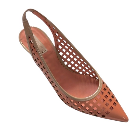 Reed Krakoff Women's Orange Slingback Heels - Picture 4 of 6